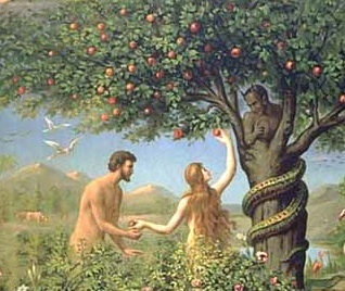 Adam and Eve in the garden