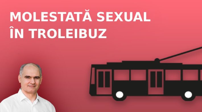 Molestare sexuală în troleibuz